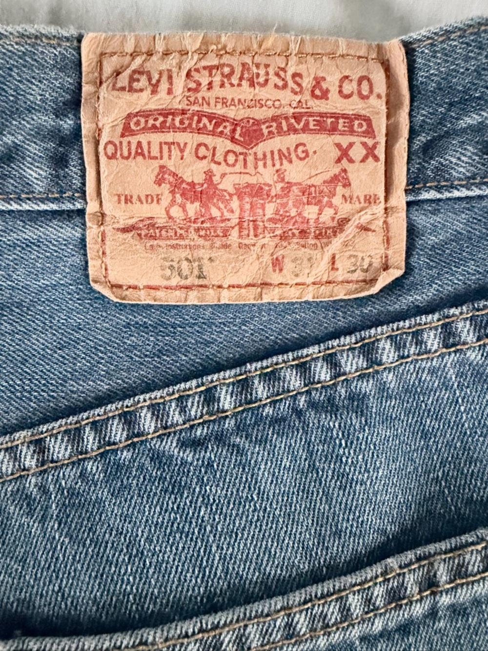 Levi's Vintage Men’s 501 Button-fly Straight Jeans Size W31 L30 - Picture 2 of 8